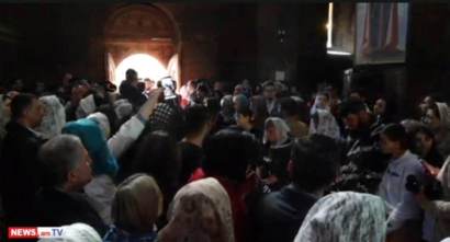 В храме «Сурб Гаяне» Эчмиадзина совершается Святая литургия Пасхального Сочельника