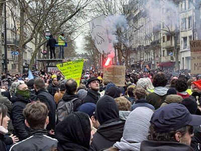 The 12th protest against pension reform takes place in France