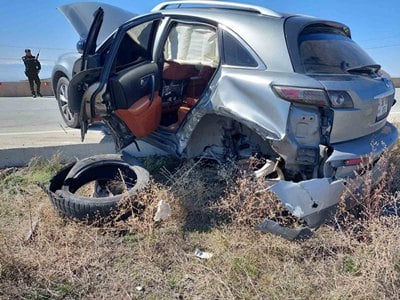 В селе Неркин Базмаберд столкнулись автомобили «Toyota Camry»  и «Infiniti»: есть пострадавшие