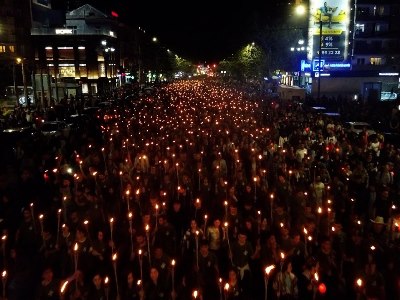 На Площади Республики в Ереване стартует факельное шествие