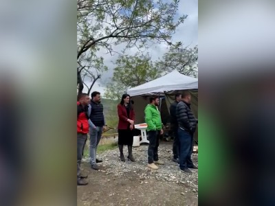 ‘NO to the ethnic cleansing of Artsakh’ movement pitches tents on Stepanakert-Shushi motorway