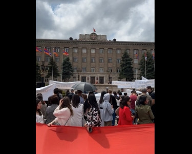 ‘NO to the ethnic cleansing of Artsakh’ rally kicks off in Stepanakert
