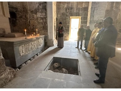 Ադրբեջանի «աղվանա-ուդիական» համայնքի ներկայացուցիչները պղծել և քանդել են Ծիծեռնավանքի հայկական եկեղեցու եզակի շուրֆը