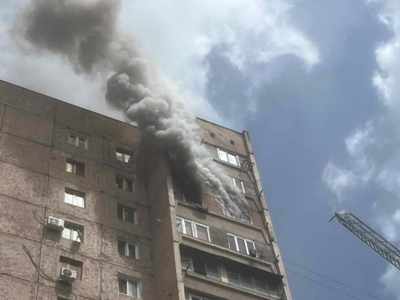 В Ереване возник пожар на 14-м этаже жилого дома