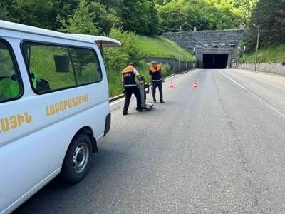 «Ճանապարհային դեպարտամենտի» լաբորատորիան ուսումնասիրություն է կատարել Ստեփանավանի թունելի մոտ