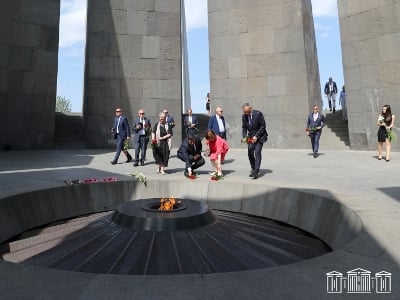European Parliament delegations visit Armenian Genocide Memorial in Yerevan