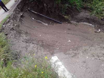 В селе Воскеван произошел оползень
