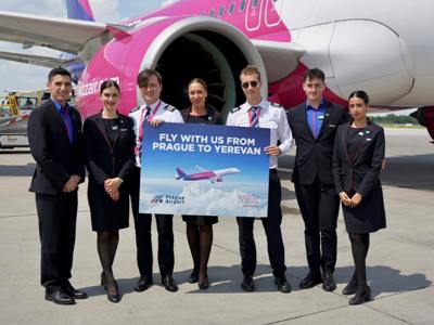 Авиакомпания Wizz Air начала выполнение полетов по направлению Прага -Ереван- Прага