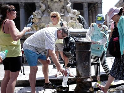 European resorts hit by record heatwave