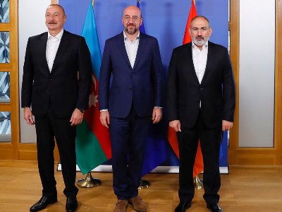 Pashinyan-Michel-Aliyev trilateral meeting starts in Brussels