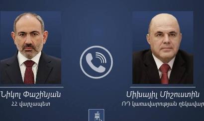 Nikol Pashinyan, Mikhail Mishustin hold phone talk