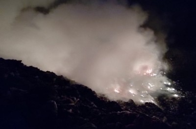 На городской свалке Еревана вспыхнул крупный пожар
