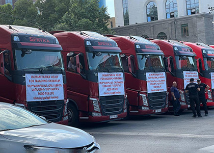 Грузовики с гуманитарной помощью для Арцаха скоро доедут до Корнидзора