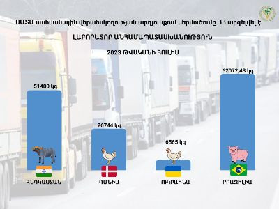 Инспекционный орган запретил ввоз в Армению ряда пищевых продуктов