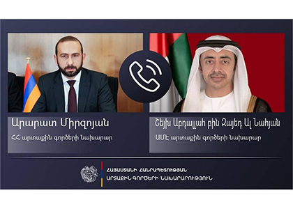 Armenia FM stresses to UAE colleague the need for steps to reopen Lachin corridor
