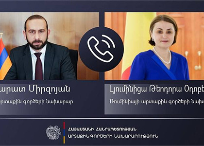 Armenia FM to Romania colleague: Karabakh crisis resolution requires international community to take clear steps