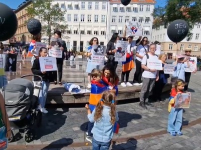 В Копенгагене армяне организовали акцию в поддержку Арцаха