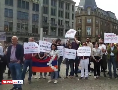 Rally in support of Artsakh held in Amsterdam