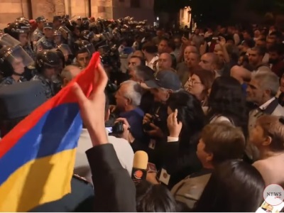 Large number of police officers are deployed on Republic Square