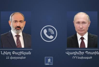 Nikol Pashinyan and Vladimir Putin discuss situation in Nagorno-Karabakh