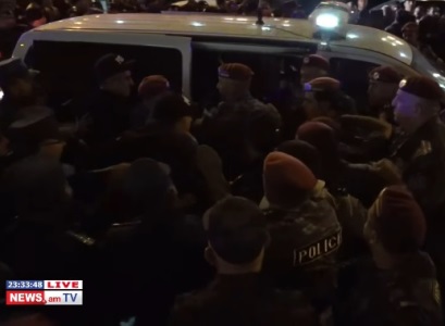 Situation in Republic Square became tense with heavy police presence