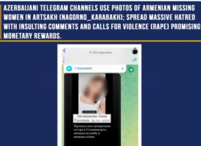 Tatoyan: Azerbaijanis insult and call for violence against women from Artsakh