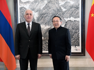 President Vahagn Khachaturyan visits China embassy in Armenia