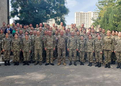 Azerbaijan, Turkey, Georgia soldiers holding command-staff exercises