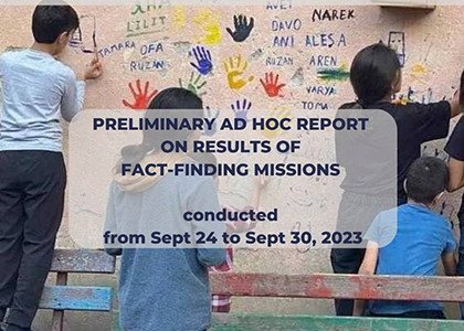 Armenia ombudsperson publishes report on results of fact-finding at registration of forcibly displaced from Karabakh