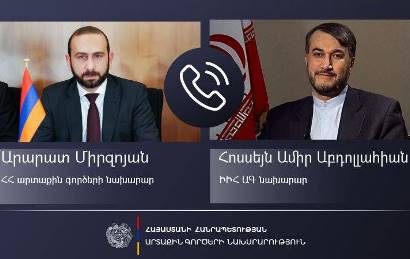 Главы МИД Армении и Ирана обсудили ситуацию на Южном Кавказе и Ближнем Востоке