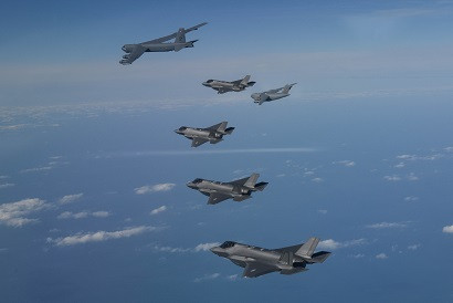 South Korea holds its first joint air exercises with Japan, US