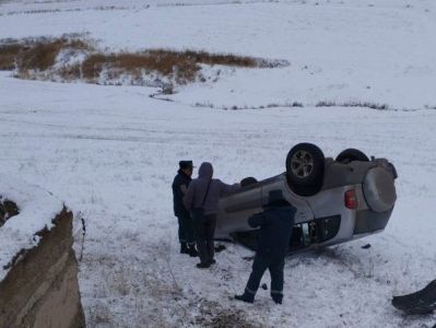 Սպիտակ-Երևան ճանապարհին Տոյոտան շրջվել է