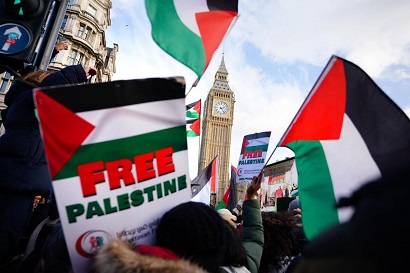 Thousands turned out for a pro-Palestinian rally in London