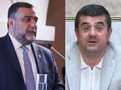 Azerbaijan ‘human rights advocates’ visit illegally arrested former senior officials of Karabakh