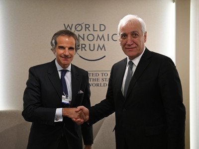 Khachaturyan, Grossi exchange views on nuclear power development in Armenia as green energy