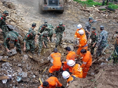 China landslide buries more than 40 people
