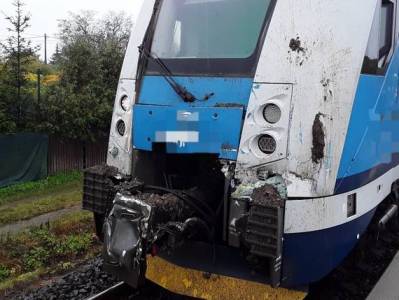 Passenger train, large truck collide in Czech Republic, train conductor dies