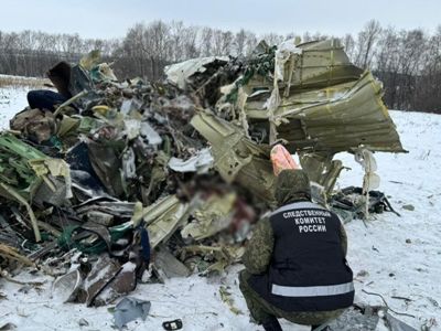 Supposed missile fragments found at Russia military plane crash site