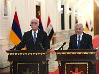Armenia, Iraq presidents make statements for the press