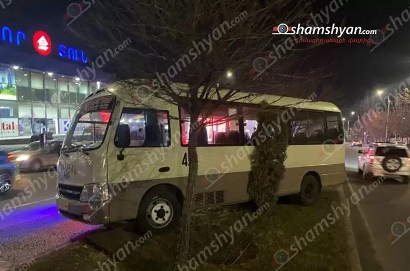 Водитель автобуса, в котором находились более 30 пассажиров, вышел из салона: автобус проехал вперед и сломал два дерева