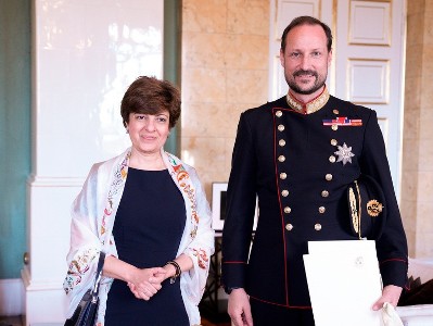 Посол Агаджанян вручила свои верительные грамоты наследному принцу-регенту Норвегии