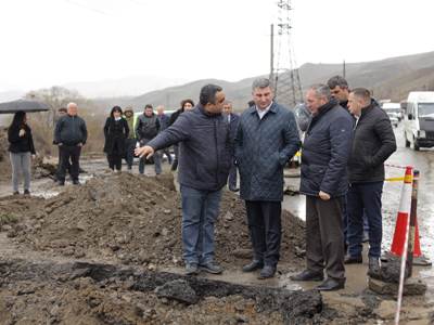 Սանոսյանը դիտարկել է միջպետական ճանապարհի Սպիտակ-Վանաձոր հատվածի ճանապարհաշինական աշխատանքների ընթացքը