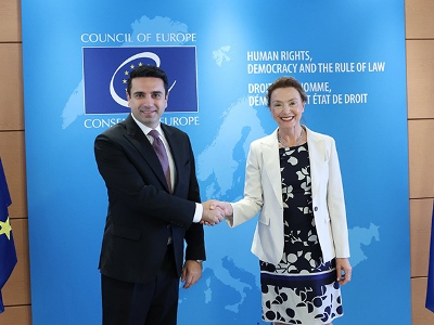 CoE head meets with Armenia parliament speaker
