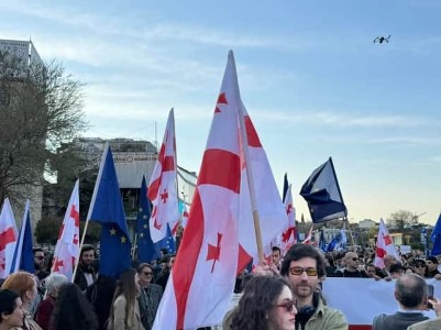 March against the law on "foreign agents" started in Tbilisi