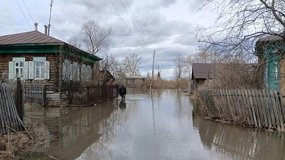 Ռուսաստանի Կուրգանի շրջանում ջուրը սկսել է դուրս գալ փողոց