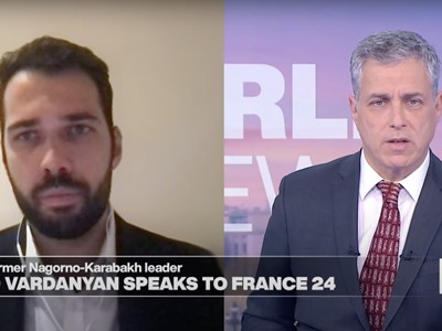 Сын Рубена Варданяна в эфире France 24 призвал продолжить международное давление