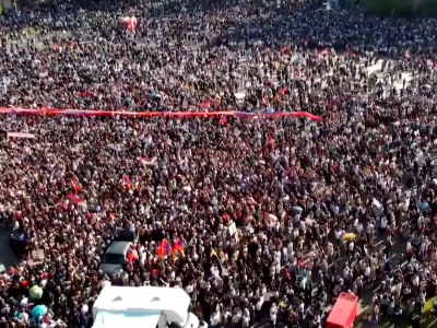 Huge rally underway at Armenia’s main square