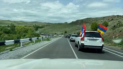 В поддержку движения «Тавуш во имя Родины»: В городе Артик организован автопробег