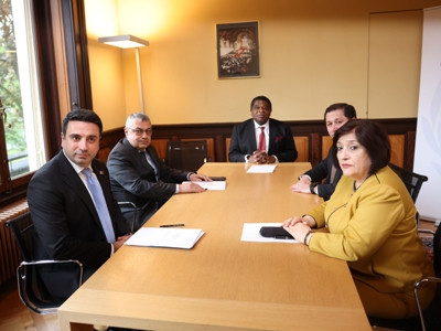 Armenia, Azerbaijan parliament speakers meet in Geneva