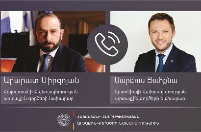 Ararat Mirzoyan briefs Estonia FM on Armenia-Azerbaijan peace treaty talks
